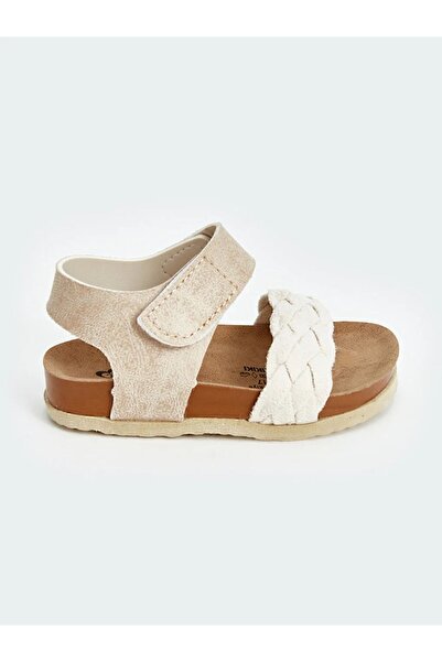 LC Waikiki LCW STEPS Double-Strapped Velcro Sandals for Baby Girl