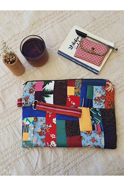 BL Atölye Pop-art Kırkyama Clutch - El Çantası - Portföy Çanta
