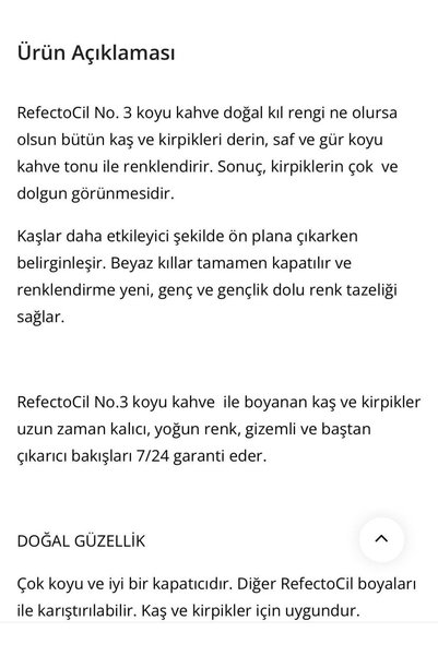 Refectocil Naturel Kahve No:3 Kaş Boyası
