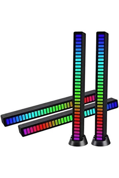 SzGarage ŞARJLI Rgb Sese Duyarlı Ekolayzer Çubuk Led Ekolayzer Sese Duyarlı Rgb Çubuk
