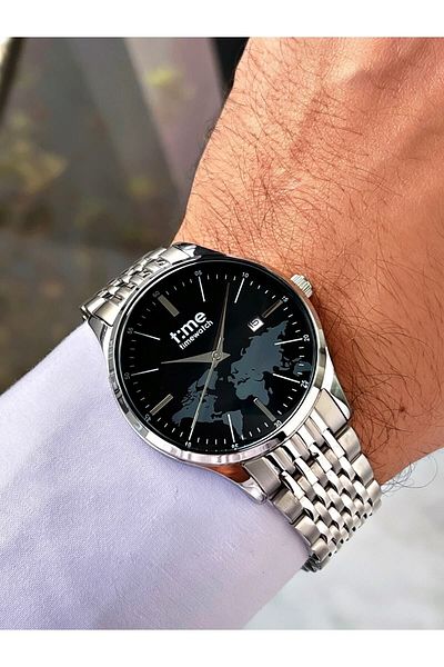 Timewatch Black Metal Color Dial Calendar Men's Wristwatch