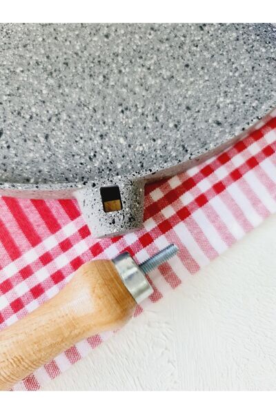 GULHANILE Cast Granite Double Sided Flatbread Flatbread And Grill Baking Pan Gray