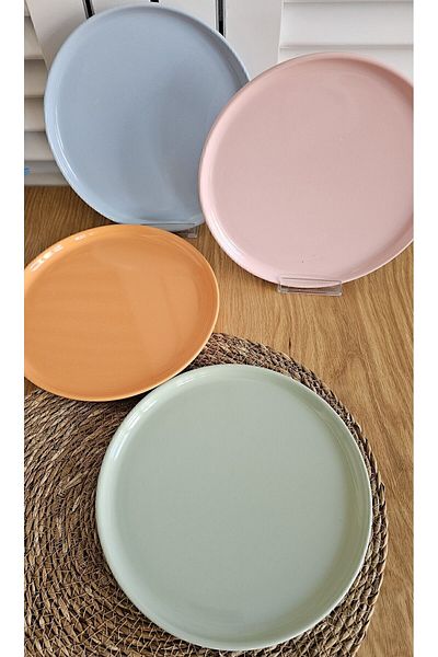 Keramika Rainbow Nordiç Cake Plate 22 cm 4 Pieces