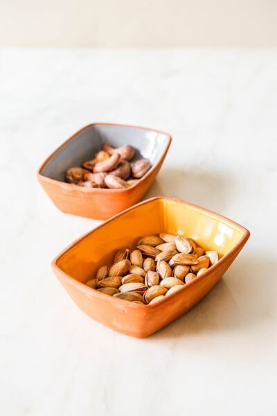 Arma House Karışık Renkli Çömlek 2'li Kahvaltılık Ve Çerezlik Takımı (3)