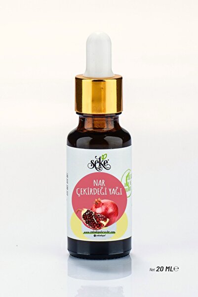 SEKE Soğuk Sıkım Nar Çekirdeği Yağı Damlalıklı Cam Şişe