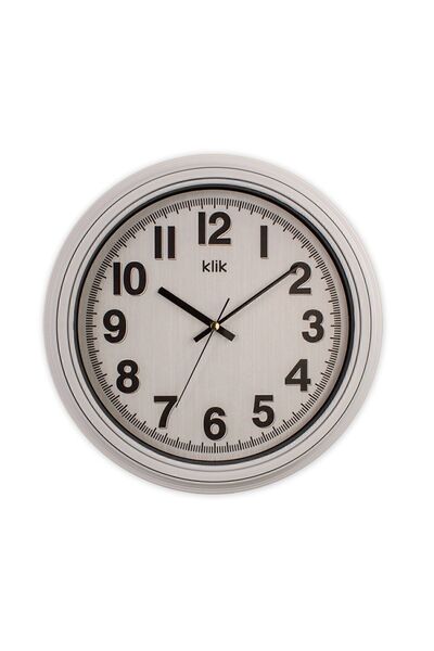 Klik ساعة حائط أوريس بيضاء كلاسيكية