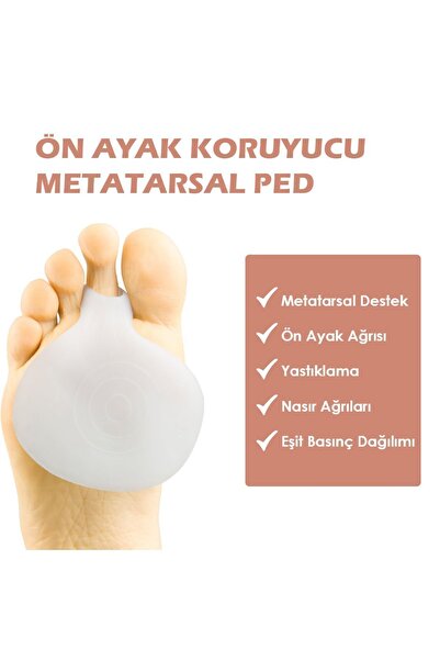 MediGel Aveo 2 Adet Silikon Metatars Desteği | Yumuşak, Darbe Emici, Ayak Ön ...