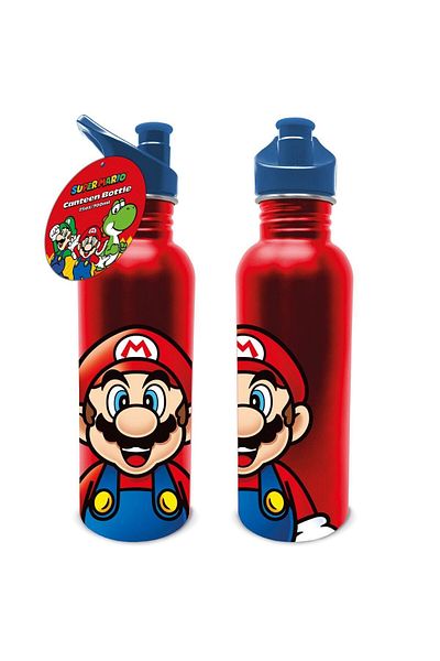 Pyramid Super Mario (Mario) Metal 25Oz/700ml Metal Canteen Drinks Bottle