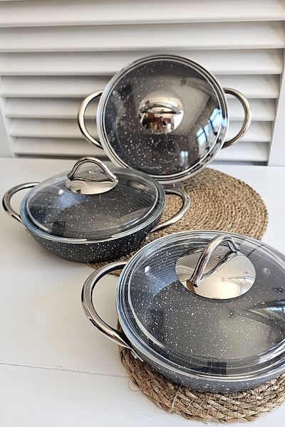 Lines Oscar Granite 6 Piece Omelet Pan Set
