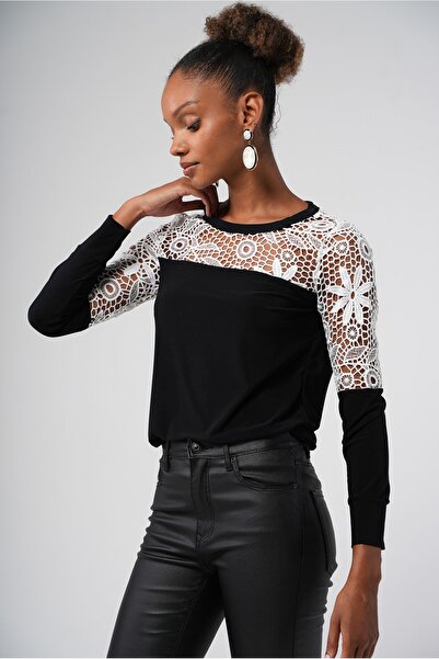 Hopoi Δαντελωτή γυναικεία μπλούζα