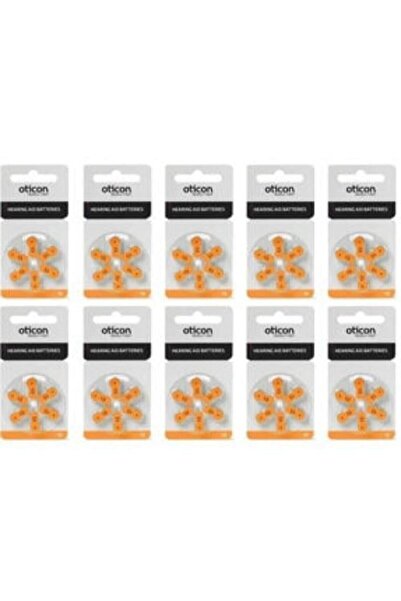 Oticon 13 Numara Işitme Cihazı Pili 10 Paket Toplam 60 Adet Kulak Içi Işitme Cihazı Pili