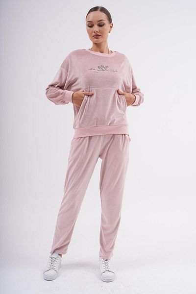 WestBound Σετ Γυναικεία Φόρμα Soft Velvet Printed - PUDRA