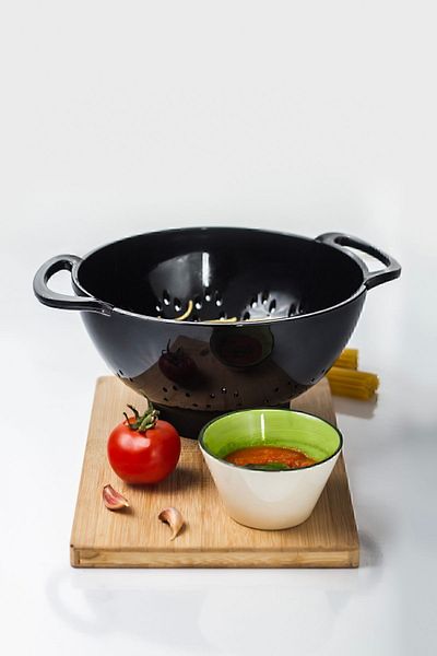 EWs Black Acrylic - Pasta and Vegetable Fruit Strainer