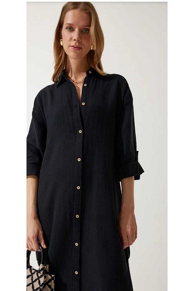 MY'KİNİ Women's Oversize Muslin Shirt Dress