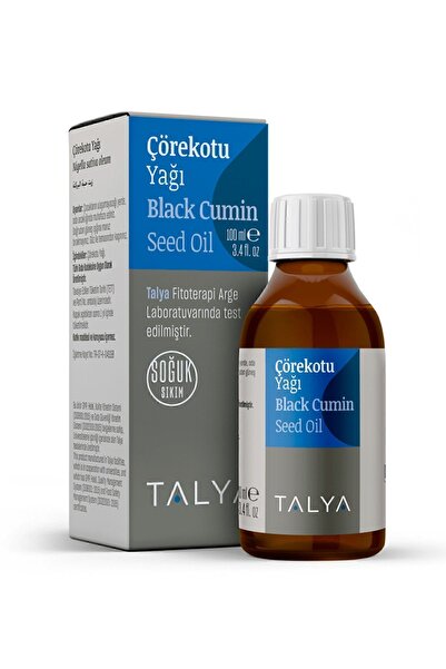 Talya Çörekotu Yağı, Soğuk Sıkım, %100 Saf Doğal, 100 ml