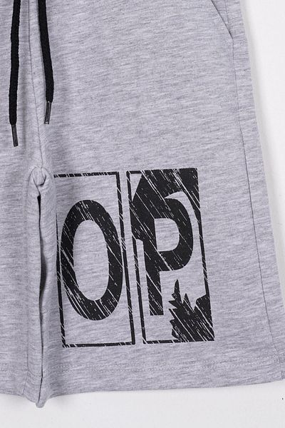 zepkids Boy Capri - Scop Printed, Gray and Black Color
