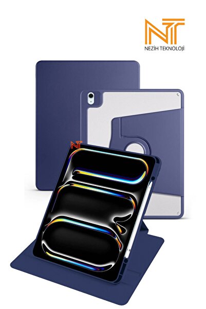 Nezih Case İpad Air 13 2024 / 2025 Uyumlu 360 Dönebilen Kalem Bölmeli Standlı...