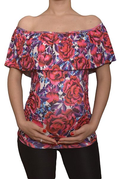 Luvmabelly Maternity 2510 Boat Neck Maternity Blouse