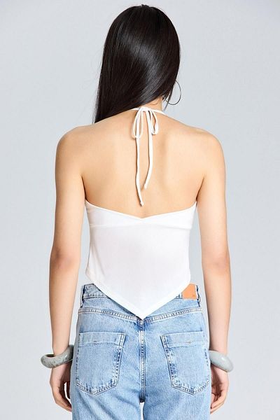 boutiquen 2401 Low-cut Ecru Blouse