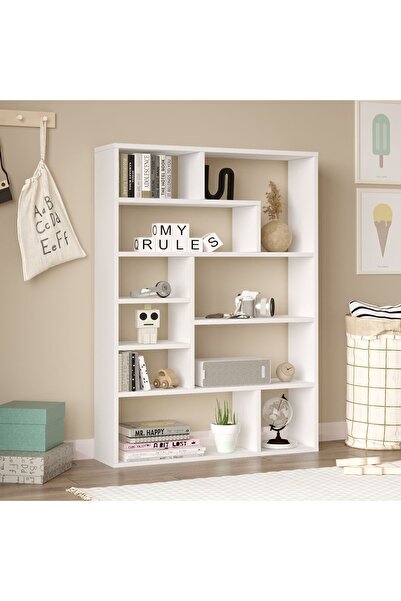 Yurudesign Craft Kitaplık 124cm Beyaz CF1-W