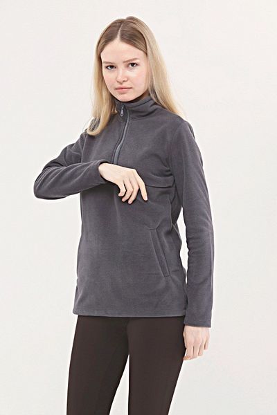 Luvmabelly Myra4551 Zippered Nursing Polar - smoked