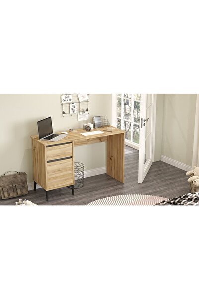 Yurudesign Aristo Çalışma Masası Çekmeceli Kapaklı Keçe-antrasit Ar8-ka