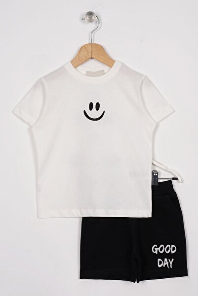 zepkids Dečački kapri kostim - Smile Štampano, tekst na leđima Štampano, crna...