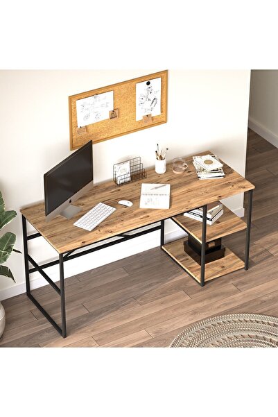 Yurudesign Voyage Metal Çalışma Masası Raflı 160cm Vg28-a Çam