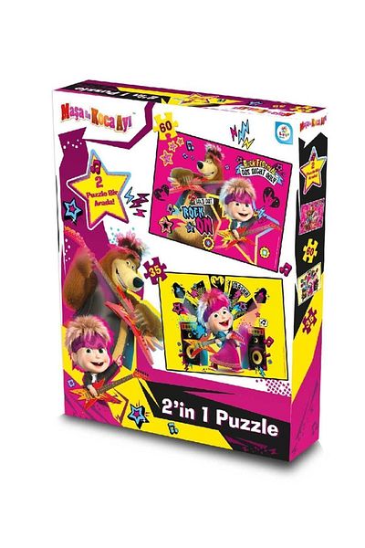 Maşa ve Koca Ayı 35-60 Pieces Masha and the Bear 2 Pieces Puzzle