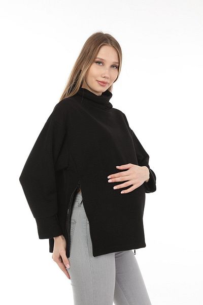 Luvmabelly Суичър за бременни с цип Myra4280 - черен