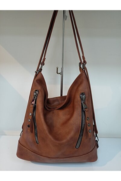 Kumru Çanta Tan Color Women's Shoulder and Backpack