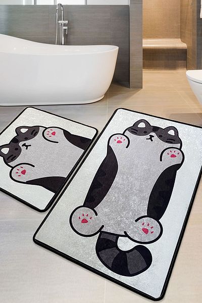Chilai Home Σετ χαλιών μπάνιου Cuddlyo 2 τεμαχίων Djtbanyo