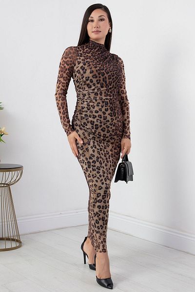 PULLIMM Long Sleeve Tulle Dress - Gathered Waist, Grs3328