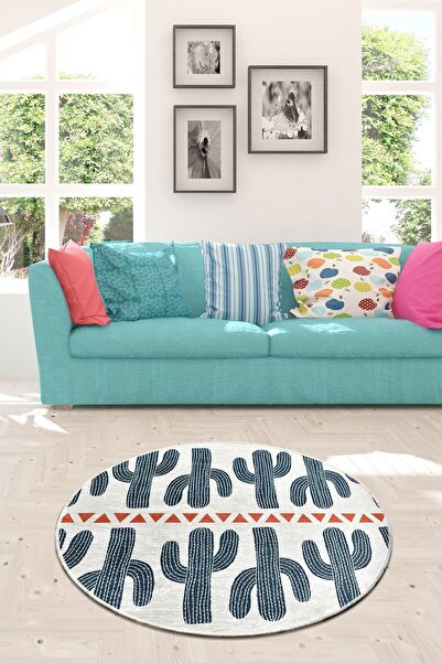 Chilai Home Cactus Time Dekoratif Halı Kaymaz Halı Djth