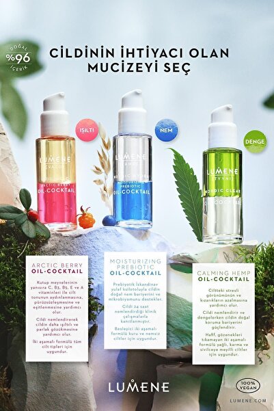 LUMENE Leke Karşıtı Yağ Kokteyli 30 ml – Multivitamin, Canlandırıcı & Nemlendirici