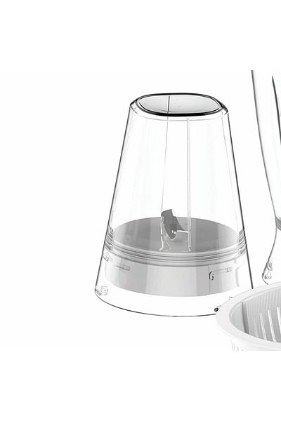 DOTS Multi-Functional Food Processor with Various Chopping Blades - 2.1 Liters - 500-800 Watt - White