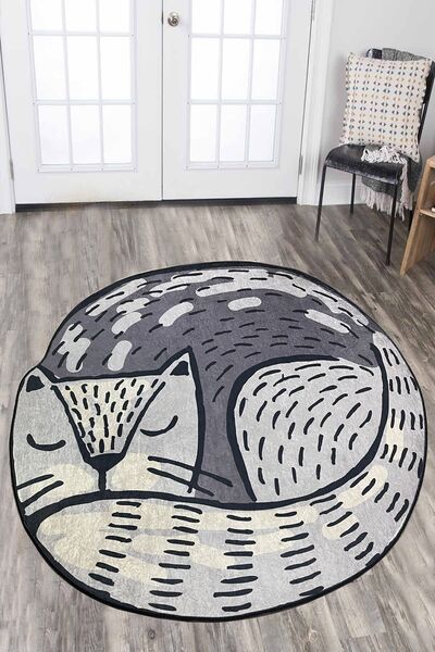 Chilai Home Cess Çap Dekoratif Marka Yıkanabilir Kaymaz Taban Halı Djth