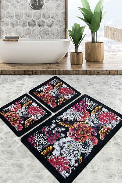 Chilai Home Floreale Bath Mat Set of 3