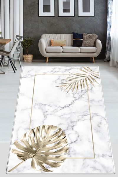 Chilai Home Patron De Marmol Modern Tasarım Yıkanabilir Kaymaz Taban Halı Djth