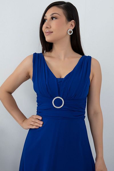 PULLIMM Rochie de seară din șifon cu decolteu în V - Talie adunată 13454