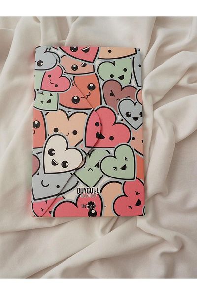 Planet Butik دفتر قلوب لطيف بتصميم مغلف