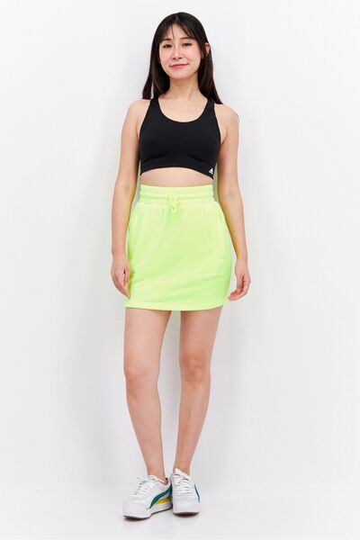 Adidas Originals Women Sportswear Fit Drawstring Outdoor Skirt, Neon Yellow