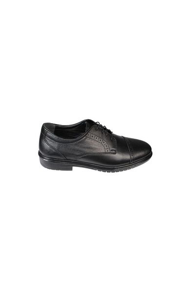 Polaris Polaris 5 Point Men's Black Genuine Leather Classic Shoes