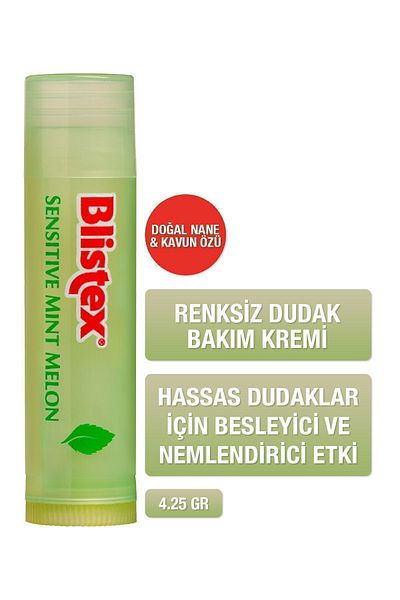 Blistex Sensitive Mint Melon - Nourishing and Moisturizing Lip Cream with Natural Mint and Melon Detail