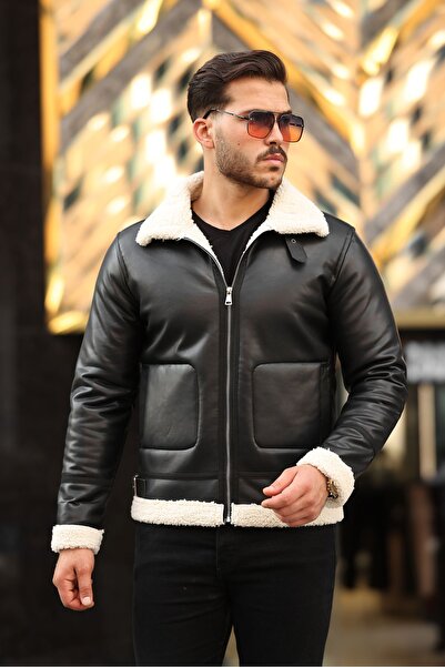 Boymen Winter Men's Leather Jacket - Windproof