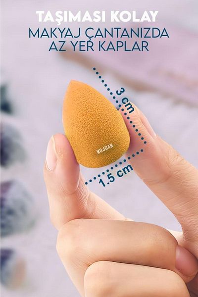 MUJGAN Mjgn-170 Large + Medium Mini Size 3-Piece Pear Sponge Set Yellow
