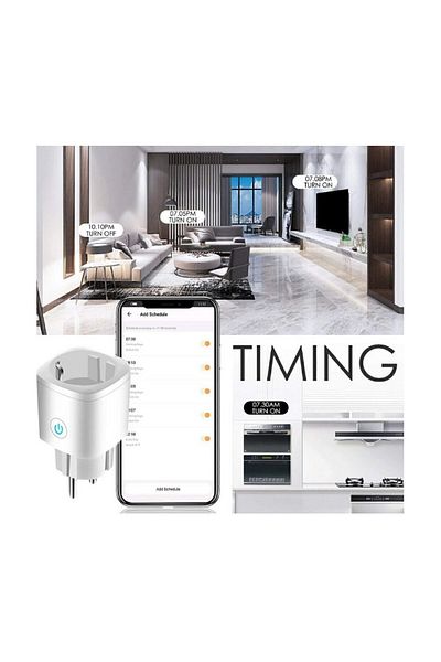 Vothoon Surge Protected Smart Socket Wifi Tuya Supported Android And Ios