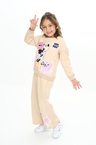 TURKUAZ KIDS High Quality Girl's Tracksuit and Pajama Set - 3 Thread, 100% Cotton, Winter Shardun