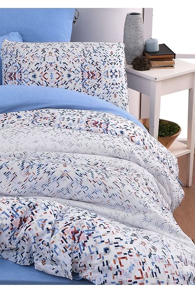 MyStory Home Комплект чаршафи за завивки Bluem - Частично двойно