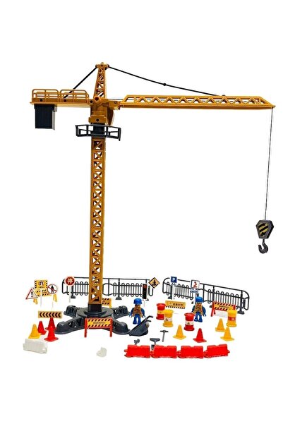 CNR İnşaat Vinç Kulesi Dev Boy 42 Cm Oyuncak Sarılır Makaralı 45 Parça Çocuk ...